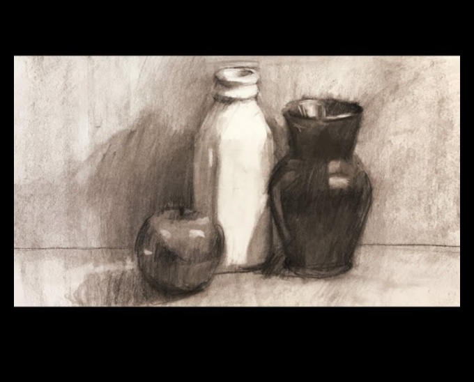 הצצה לנצח: טבע דומם בפחם