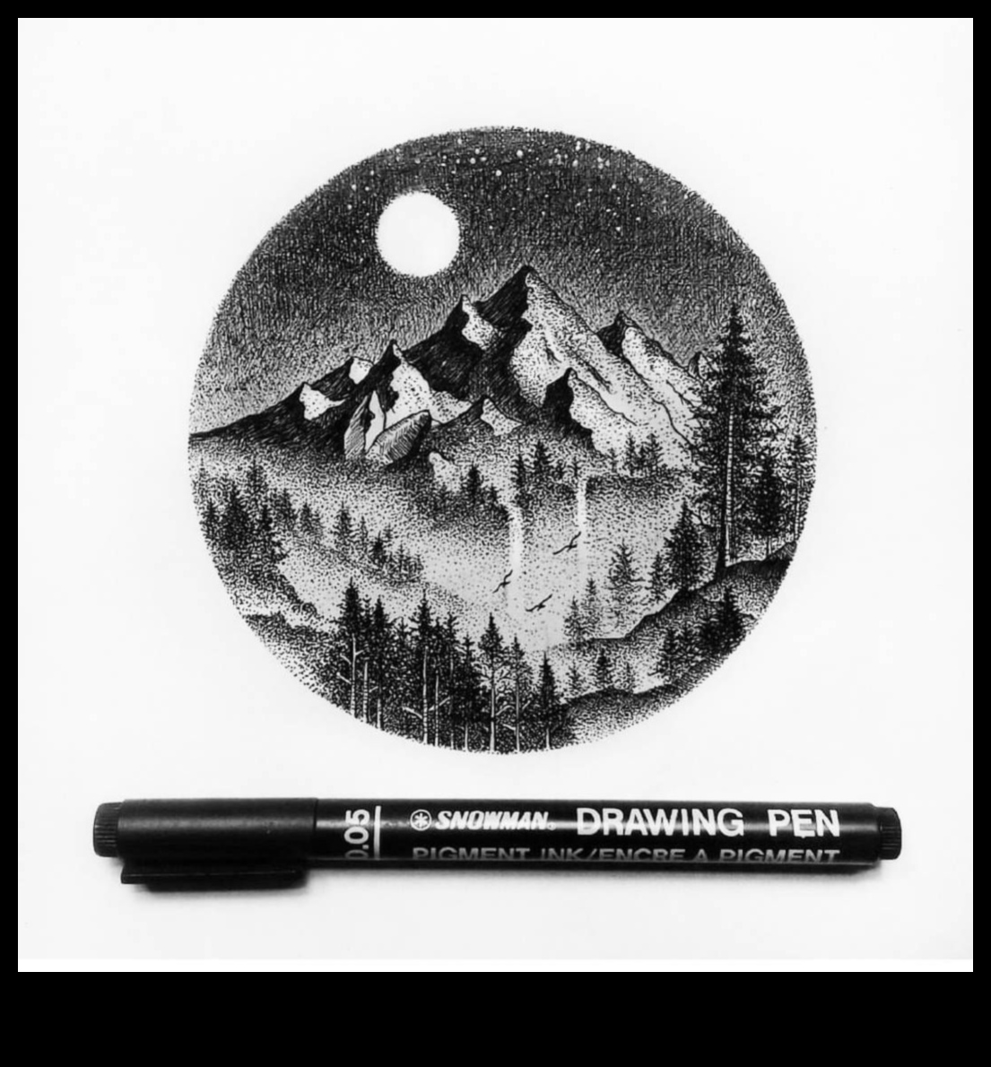 האינטרנט המורכב: חקר פוינטיליזם בציורי דיו