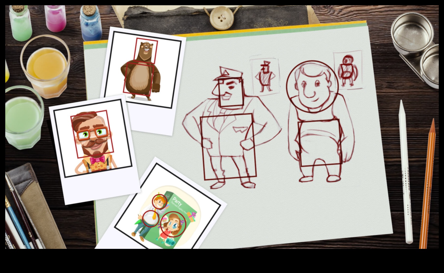 דמויות בצבע: העברת אישים באמצעות איורים