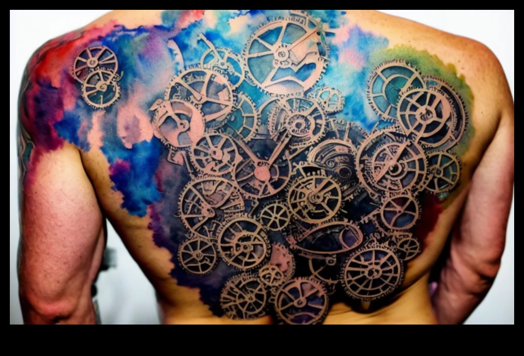 משיכות מכחול מודגשות: אומנות מופתית בדיו אחורית